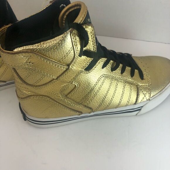 Gold Supra Muska high top sneakers, size 5 - Picture 13 of 13
